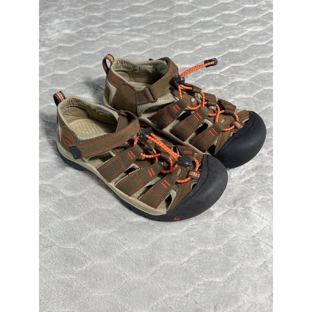 Keen Newport H2 Kids Size 4 Brown Orange Washable Water Sandals 1018270